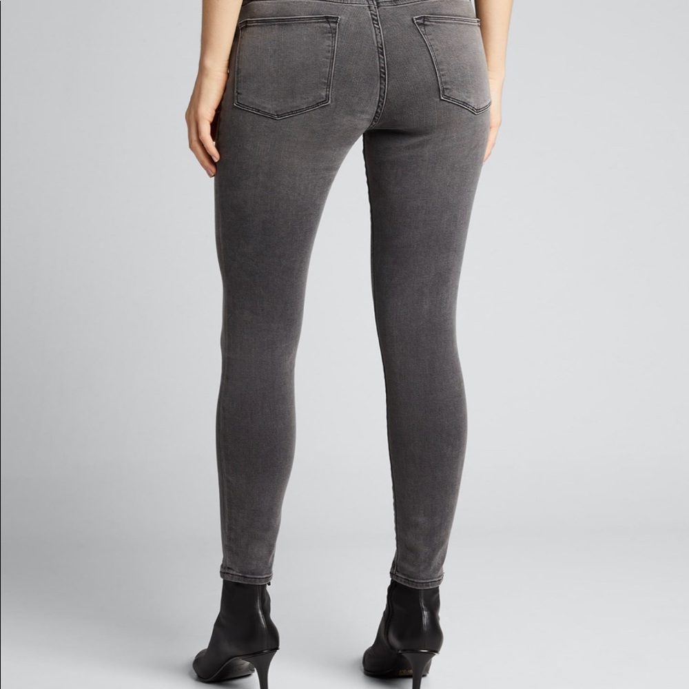 Frame Le High Gray Distressed Denim